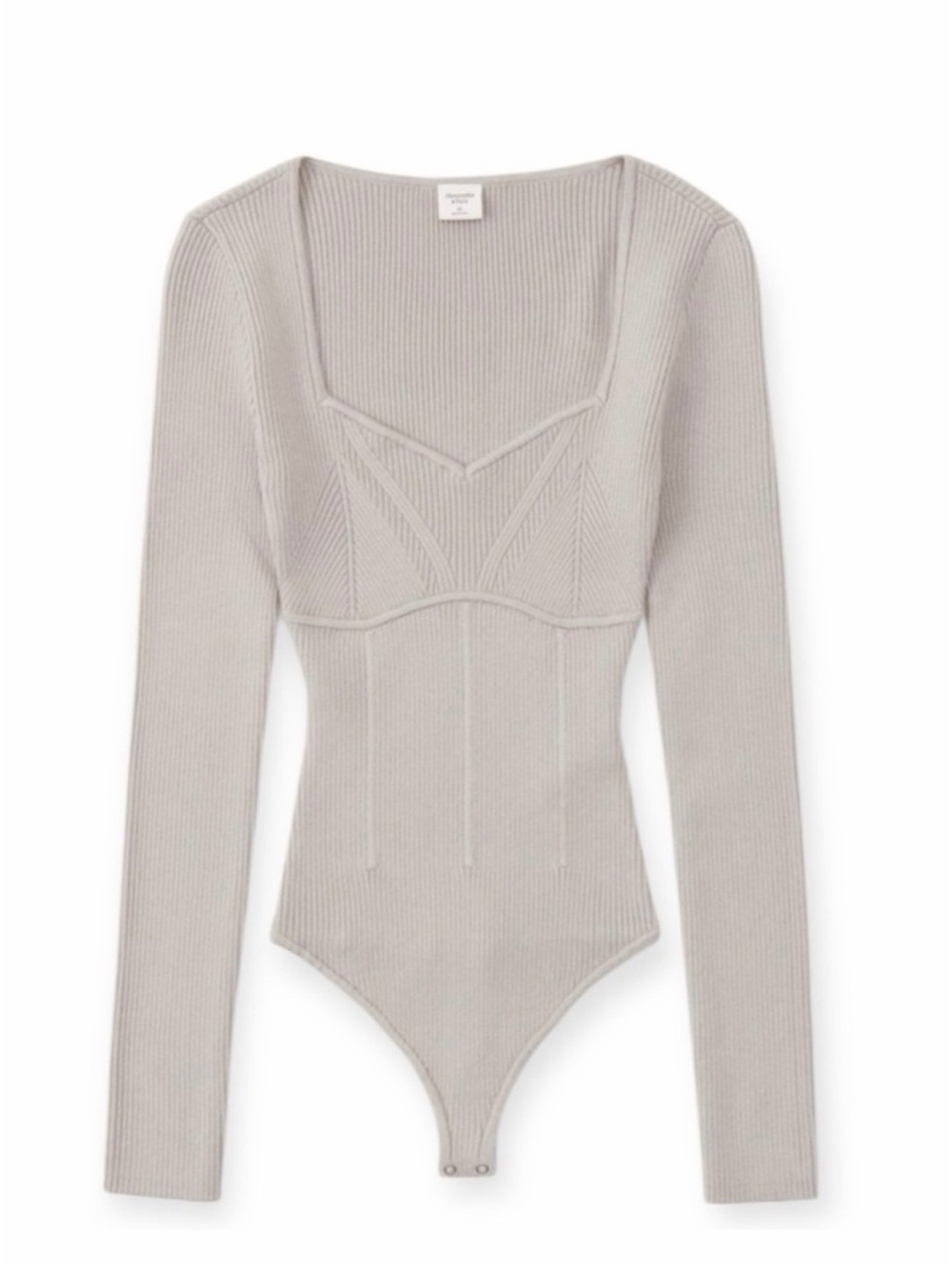 Abercrombie & Fitch Sweetheart Corset Long Sleeve Bodysuit XS